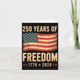 Carte Drapeau américain patriotique 4 juillet 250 annive
