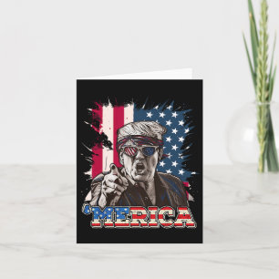 Carte Drapeau américain patriotique 4 juillet Trump 2024