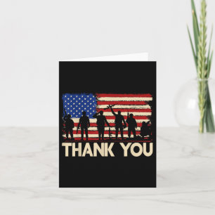 Carte Drapeau américain patriotique Merci aux vétérans