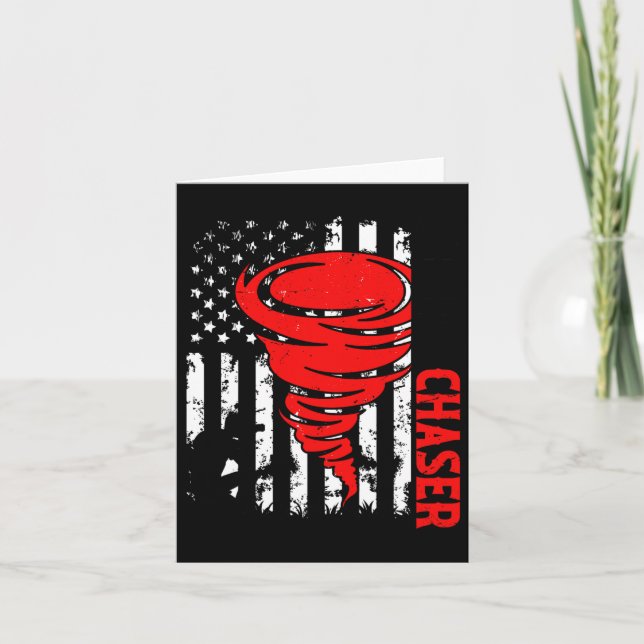 Carte Drapeau américain Tornado Storm Chaser O (Devant)
