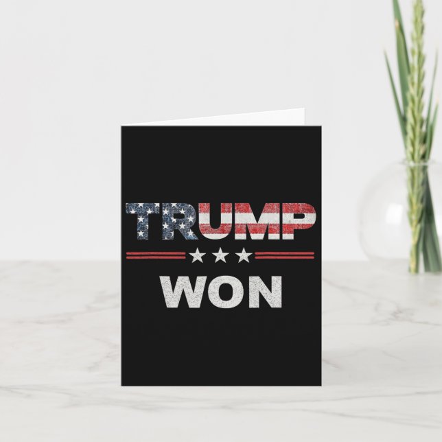 Carte Drapeau américain Trump Won T 4 juillet  (Devant)