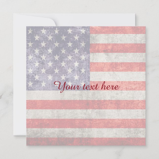 Carte Drapeau antiquité américain (Devant)