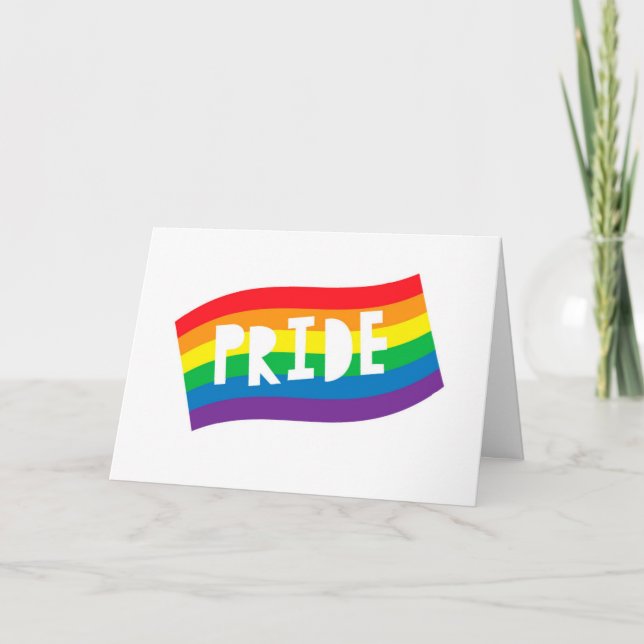 Carte Drapeau arc-en-ciel (Devant)
