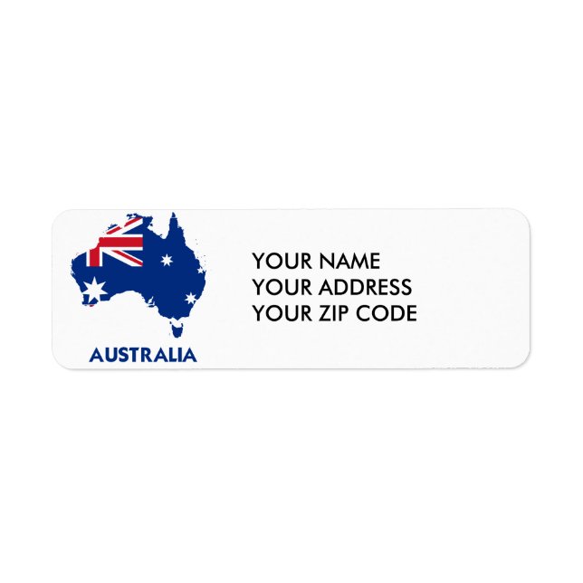 CARTE DRAPEAU AUSTRALIENNE (Devant)