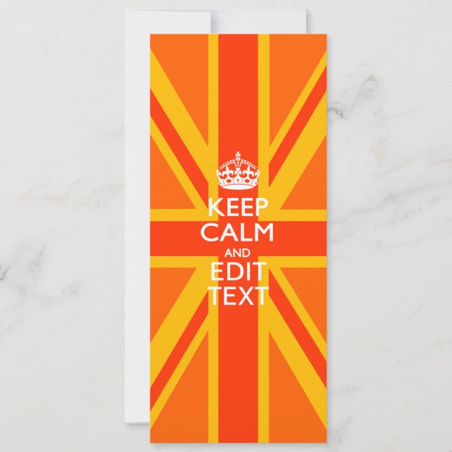 Carte Drapeau britannique Union Jack orange Swag (Devant)