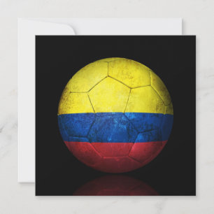 Carte Drapeau Colombien Porté Bal De Football