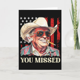 Carte Drapeau Cowboy Trump Occidental Vous avez raté Tru