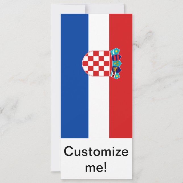 Carte Drapeau Croatie (Devant)