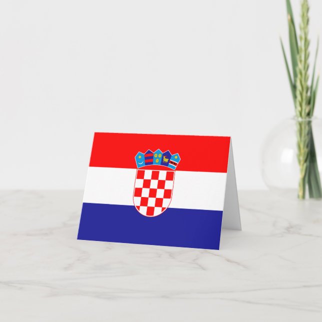Carte Drapeau Croatie (Devant)