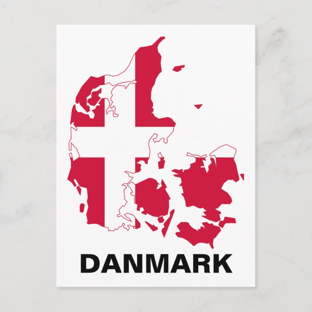 Carte Drapeau Danemark (Devant)