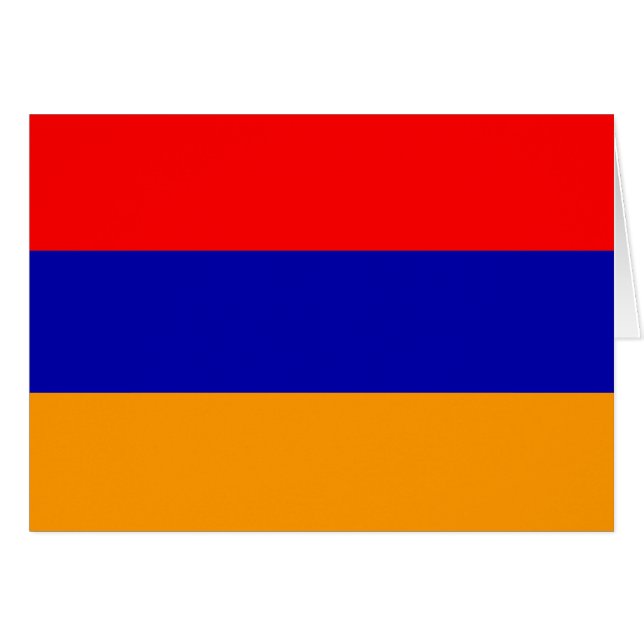 Carte drapeau d'Arménie (Devant Horizontal)