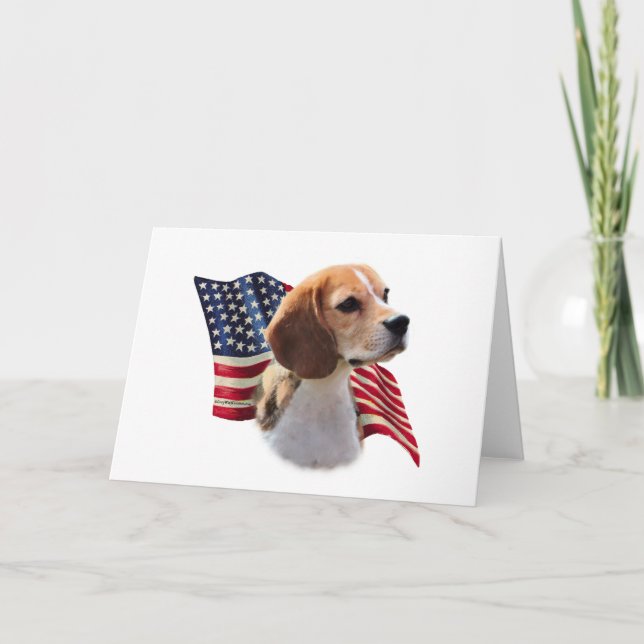 Carte Drapeau de beagle (Devant)