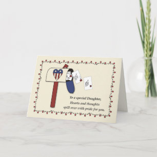 Carte Drapeau de boîte aux lettres patriotique pour l'an