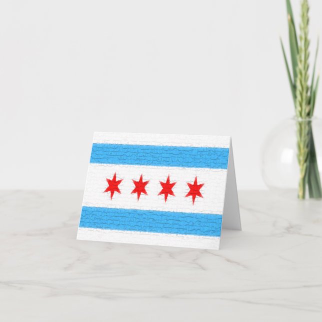 Carte Drapeau de Chicago (Devant)