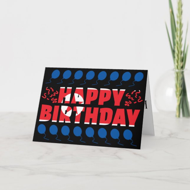 Carte Drapeau de Corée du Nord Anniversaire patriotique (Devant)