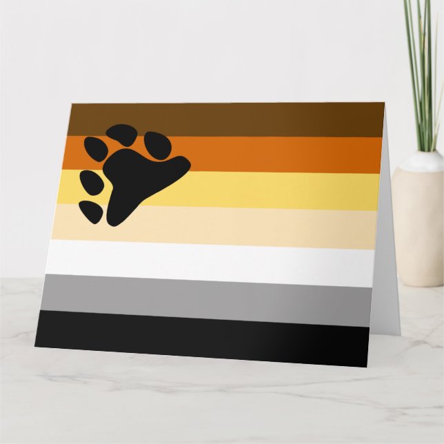 Carte Drapeau de fierté de l'ours (Devant)
