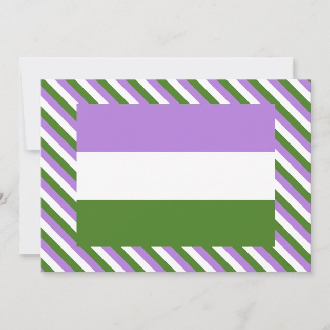 Carte Drapeau de fierté genderqueer (Devant)
