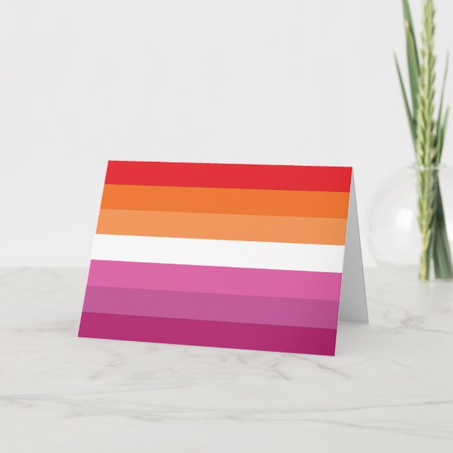 Carte Drapeau de fierté lesbienne (Devant)