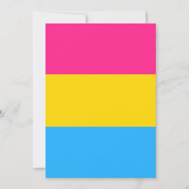 Carte Drapeau de fierté Pansexual LGBTQ (Devant)