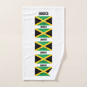 CARTE DRAPEAU DE JAMAÏQUE PRÉSENTATION Blanc perso