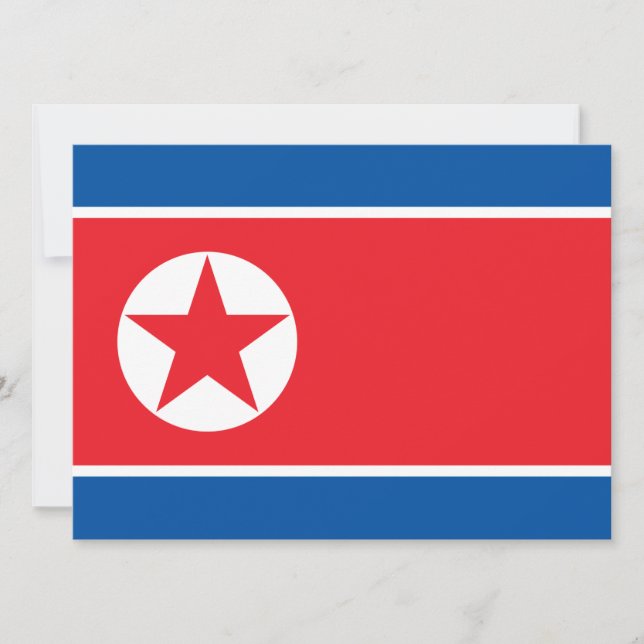 Carte Drapeau de la Corée du Nord (Devant)