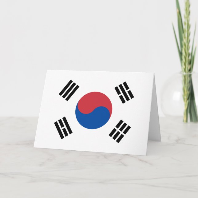 Carte Drapeau de la Corée du Sud (ROK) (Devant)