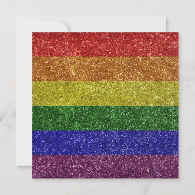 Carte drapeau de la fierté arc-en-ciel (Devant)