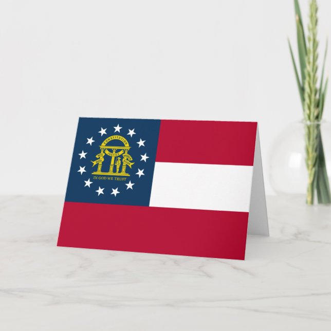Carte Drapeau de la Géorgie (États-Unis) (Devant)