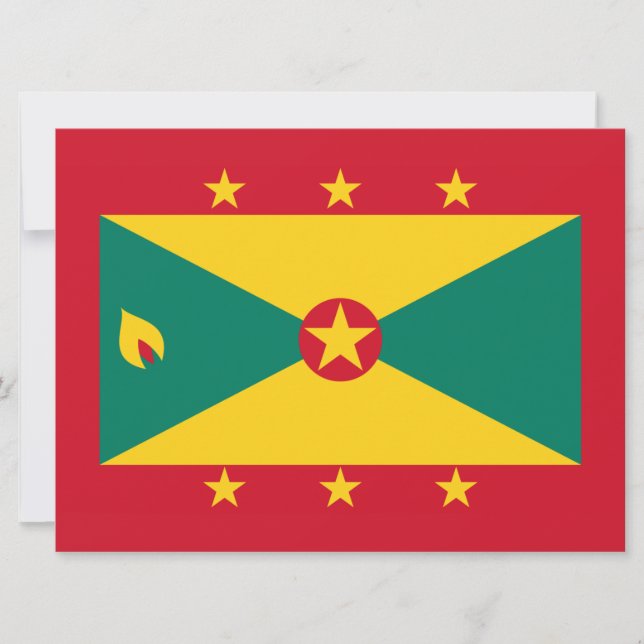 Carte Drapeau de la Grenade (Devant)