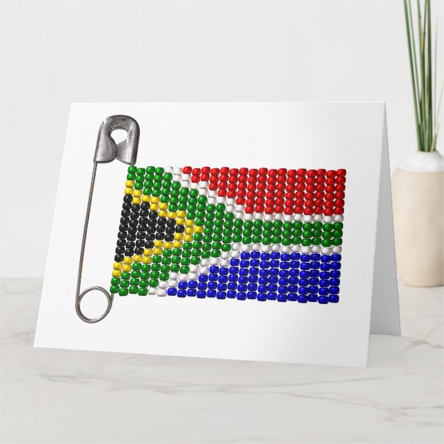 Carte Drapeau de la perle de Zulu en Afrique du Sud (Devant)