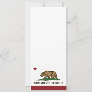 Carte Drapeau de la République de Sacramento
