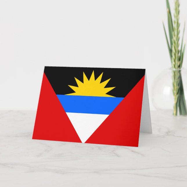 Carte Drapeau de l'Antigua (Devant)