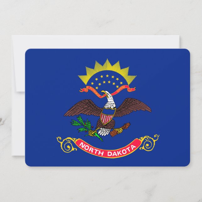 Carte Drapeau de l'État du Dakota du Nord (Devant)