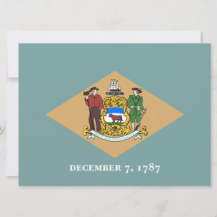 Carte Drapeau de l'État du Delaware (DE, États-Unis)