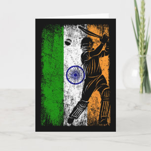 Carte Drapeau de l'Inde Maillot de cricket indien Fan Jo