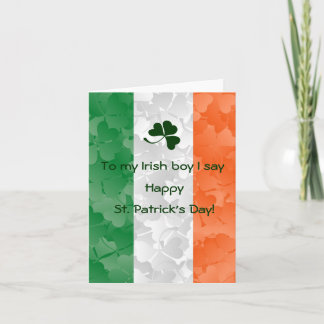 Carte Drapeau de l'Irlande et de la fierté irlandaise
