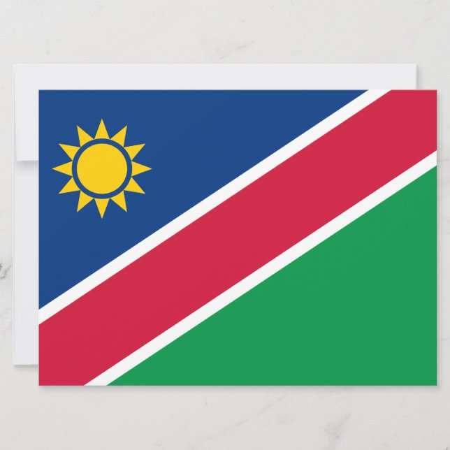 Carte Drapeau de Namibie (Afrique australe) (Devant)