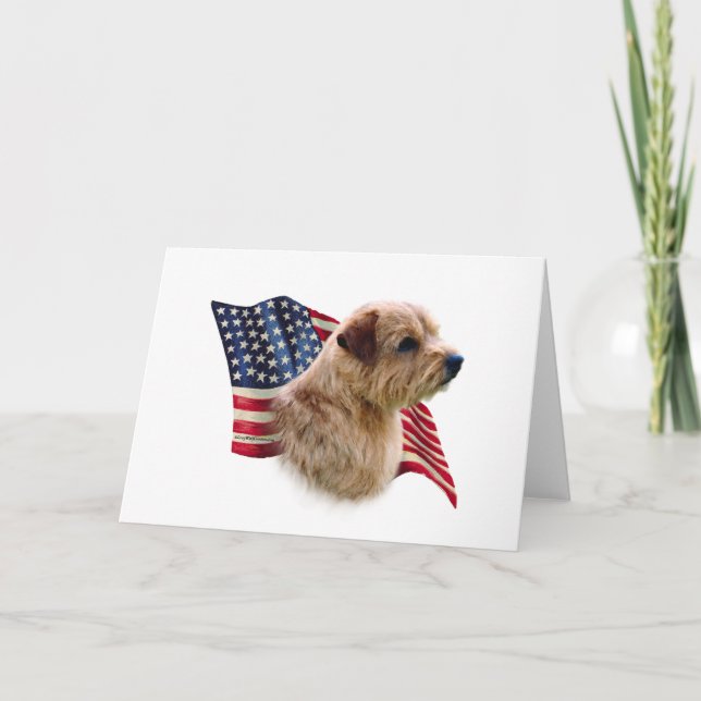 Carte Drapeau de Norfolk Terrier (Devant)