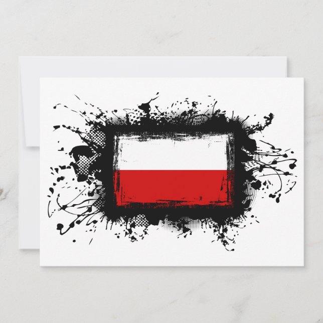 Carte Drapeau de Pologne (Devant)