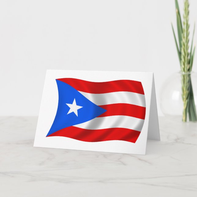 Carte Drapeau de Porto Rico (Devant)
