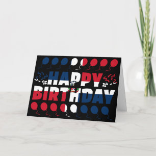 Carte Drapeau de République Dominicaine Anniversaire pat