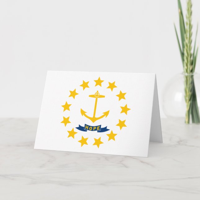 Carte Drapeau de Rhode Island (Devant)