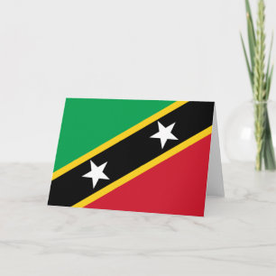 Carte Drapeau de Saint-Kitts-et-Nevis (Caraïbes)