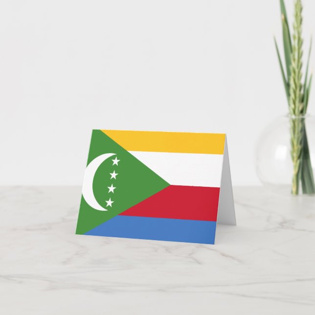 Carte Drapeau des Comores (Devant)