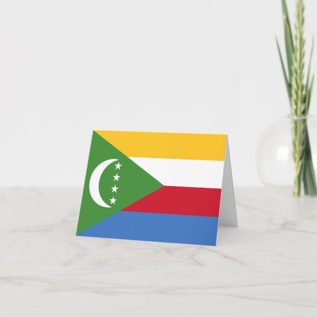 Carte Drapeau des Comores (Devant)