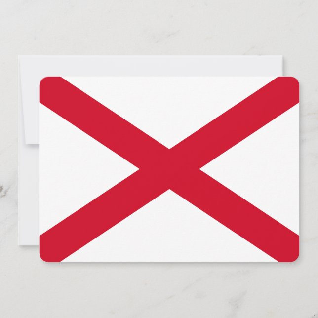 Carte Drapeau d'État de l'Alabama (Devant)