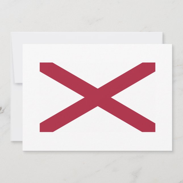 Carte Drapeau d'État de l'Alabama (Devant)