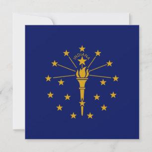 Carte Drapeau d'État de l'Indiana