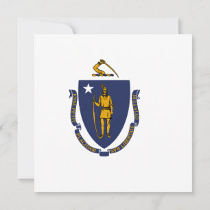 Carte Drapeau d'État du Massachusetts