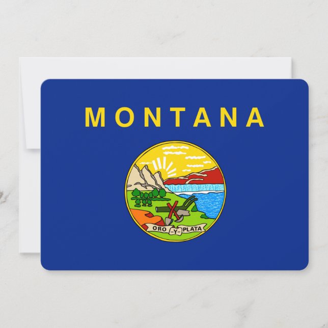 Carte Drapeau d'État du Montana (Devant)